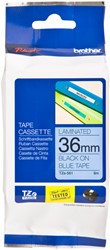 LABELTAPE BROTHER P-TOUCH TZE-561 STANDAARD 36MM ZWART OP BLAUW