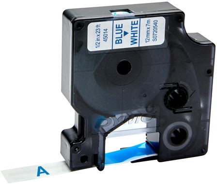 LABELTAPE DYMO LABELMANAGER D1 POLYESTER 12MM BLAUW OP WIT-4