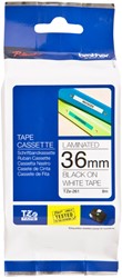 LABELTAPE BROTHER P-TOUCH TZE-261 STANDAARD 36MM ZWART OP WIT