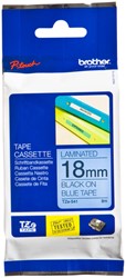 LABELTAPE BROTHER P-TOUCH TZE-541 STANDAARD 18MM ZWART OP BLAUW