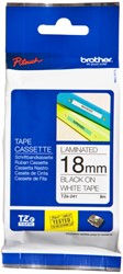 LABELTAPE BROTHER P-TOUCH TZE-241 STANDAARD 18MM ZWART OP WIT