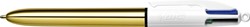 BALPEN BIC 4KLEUREN SHINE MEDIUM GOUD