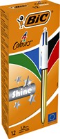 BALPEN BIC 4KLEUREN SHINE MEDIUM GOUD-2
