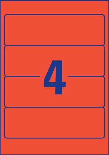 RUGETIKET AVERY BREED 61X192MM ZELFKLEVEND ROOD-2