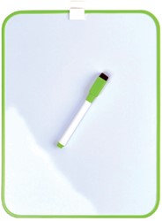 WHITEBOARD DESQ 21.5X28CM + MARKER GROEN PROFIEL