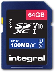 GEHEUGENKAART INTEGRAL SDXC V10 64GB