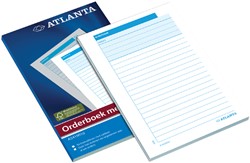 ORDERBOEK DJOIS ATLANTA 185X110MM 50X2VEL MET CARBON WIT