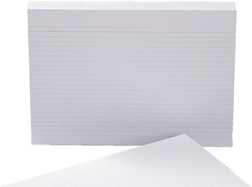 SYSTEEMKAART AURORA 150X100MM LIJN MET RODE KOPLIJN 210GR WIT 100 VEL-3