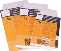 ENVELOP CLEVERPACK KARTON A4 240X315MM WIT PAK À 5 STUKS