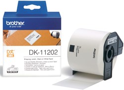 ETIKET BROTHER DK-11202 VERZENDLABEL 62X100MM 1 ROL Á 300 STUKS WIT