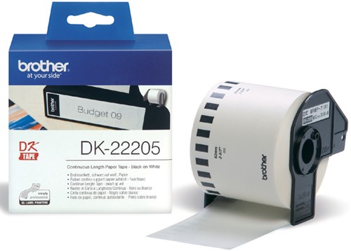 ETIKET BROTHER DK-22205 DOORLOPEND 62MM 1 ROL Á 30M WIT