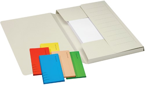 DOSSIERMAP DJOIS SECOLOR MAMMOET FOLIO 3 KLEPPEN 250GR RECYLCED GEEL-2