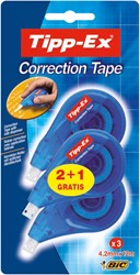 CORRECTIETAPE TIPP-EX ZIJWAARTS 4.2MMX12M BLISTER 2+1 GRATIS