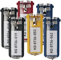 SLEUTELLABEL DURABLE MET RING ASSORTI 6 STUKS