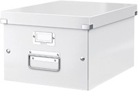 OPBERGDOOS LEITZ CLICK & STORE WOW MIDDEL GERECYCLED KARTON 281X200X370MM WIT