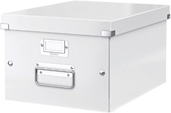 OPBERGDOOS LEITZ CLICK & STORE WOW MIDDEL GERECYCLED KARTON 281X200X370MM WIT