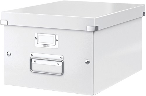 OPBERGDOOS LEITZ CLICK & STORE WOW MIDDEL GERECYCLED KARTON 281X200X370MM WIT