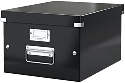 OPBERGDOOS LEITZ CLICK & STORE WOW MIDDEL GERECYCLED KARTON 281X200X370MM ZWART
