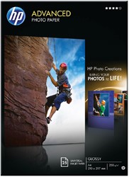INKJETPAPIER HP Q5456A A4 ADVANCED 250GR 25 VEL