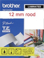 LABELTAPE BROTHER P-TOUCH TZE-232 STANDAARD 12MM ROOD OP WIT-3