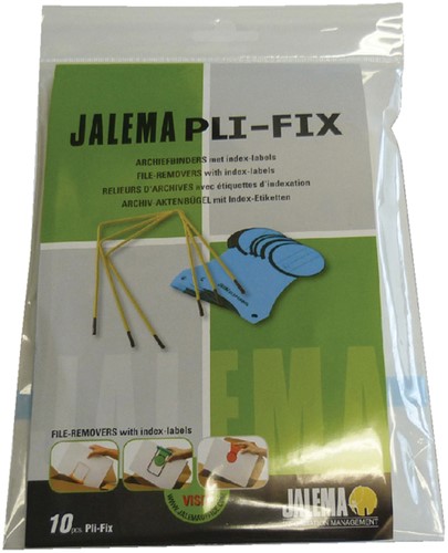 ARCHIEFBINDER JALEMACLIP PLI-FIX GEEL 10 STUKS-2