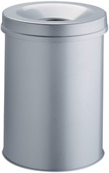 PAPIERBAK MET VLAMDOVER VEPABINS 15LITER 26CM GRIJS