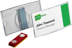 BADGE DURABLE 8123 CONVEX MET MAGNEET 40X75MM