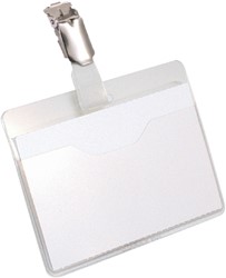 BADGE DURABLE 8106 MET CLIP LIGGEND OPEN 60X90MM