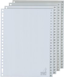 TABBLADEN KANGARO 23-GAATS G4100CM 1-100 GENUMMERD GRIJS PP