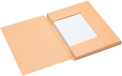 DOSSIERMAP SECOLOR A4 3 KLEPPEN 100% GERECYCLED KARTON 250 GR CHAMOIS