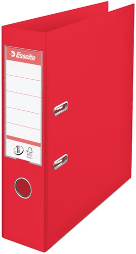 ORDNER ESSELTE NO.1 POWER VIVIDA 75MM 30% GERECYCLED PP FOLIE ROOD