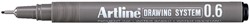 FINELINER ARTLINE TECHNISCH 0.6MM ZWART