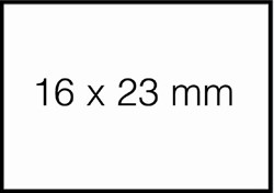 PRIJSETIKET 16X23MM SATO DUO 20 PERMANENT WIT 1500 STUKS