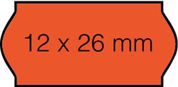 PRIJSETIKET 12X26MM SATO SAMARK PERMANENT FLUOR ROOD 1500 STUKS