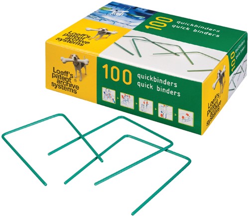 BUNDELBEUGEL LOEFF'S 1215 QUICKBINDER 100MM GROEN 100 STUKS