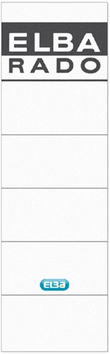 RUGETIKET ELBA BREED 59X190MM ZELFKLEVEND WIT/GRIJS 10 STUKS