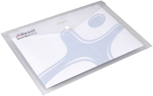 ENVELOPTAS REXEL ICE A4 TRANSPARANT 5 STUKS