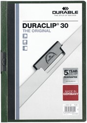 KLEMMAP DURABLE DURACLIP A4 3MM 30 VELLEN DONKERGROEN