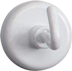 MAGNEET MET HAAK MAUL 25MM TREKKRACHT 3KG WIT 5 STUKS