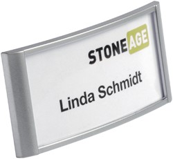 BADGE DURABLE 8542 CLASSIC MET MAGNEET 34X74MM ZILVERGRIJS