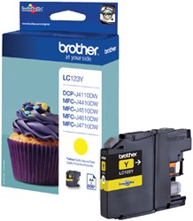 INKTCARTRIDGE BROTHER LC-123Y GEEL