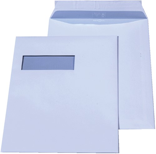 ENVELOP HERMES AKTE C4 229X324MM VENSTER 4X11LINKS 250 STUKS-2