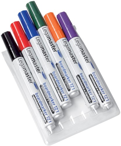 WHITEBOARDMARKER LEGAMASTER TZ 1 ROND 1.5-3MM ASSORTI SET À 6 STUKS