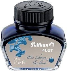 VULPENINKT PELIKAN 4001 30ML BLAUW/ZWART