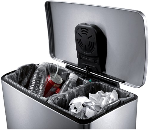 PEDAALEMMER EKO E-CUBE 18+28 LITER RVS-2