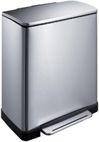 PEDAALEMMER EKO E-CUBE 18+28 LITER RVS