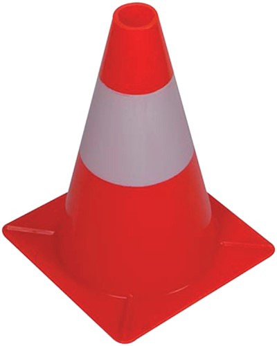 AFBAKENINGSKEGEL 30CM ROOD WIT-2