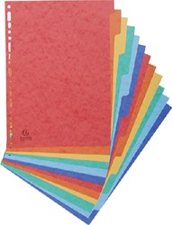 TABBLADEN EXACOMPTA 225X297MM 11-GAATS 12-DELIG GLANSKARTON