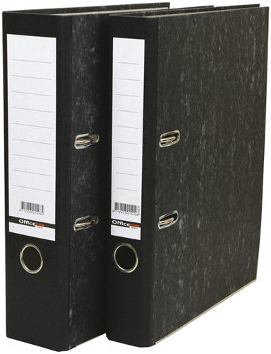 ORDNER QBASIC A4 50MM KARTON ZWART GEWOLKT