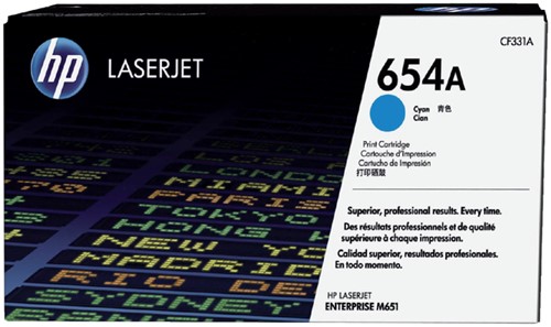 TONERCARTRIDGE HP CF331A 654A BLAUW